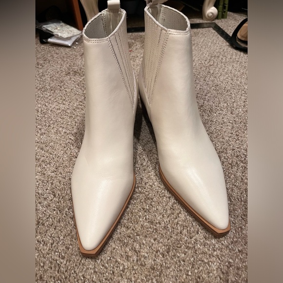 Marc Fisher LTD Yarita Pointed Toe Bootie in ivory - Picture 2 of 4